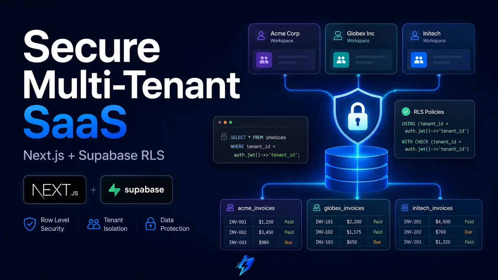 Supabase Row Level Security for Next.js SaaS